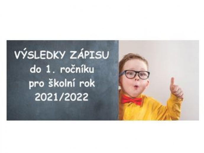 Výsledky zápisu do 1. ročníku - šk. rok 2021/2022