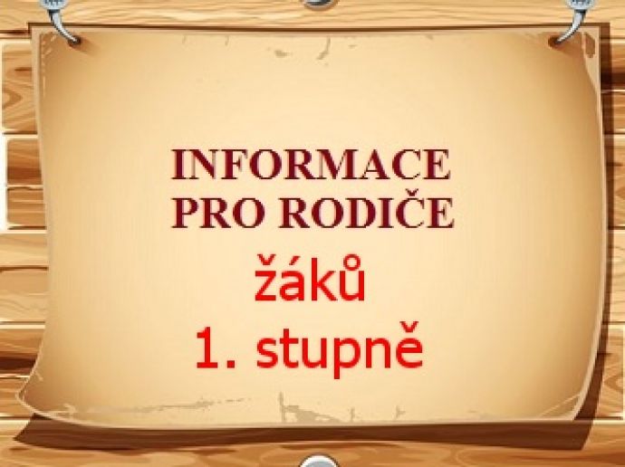 25. květen 2020 - Otevření školy pro žáky 1. stupně