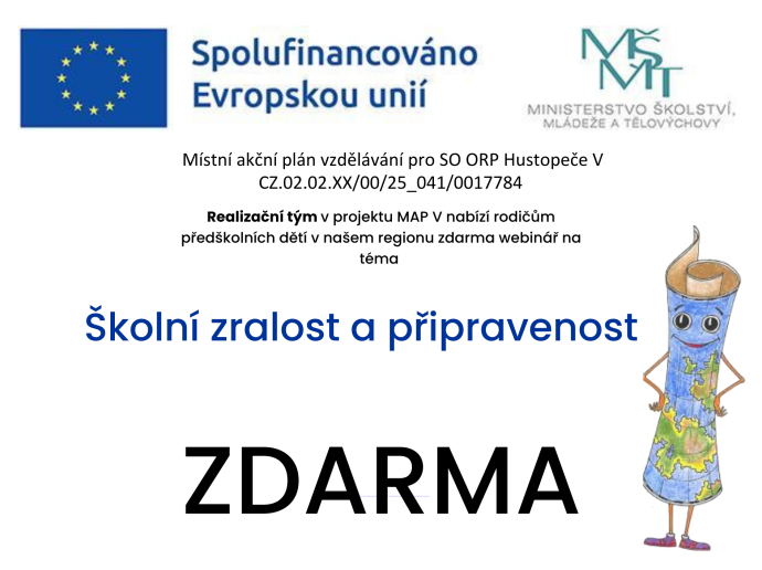 Webinář pro rodiče předškoláků - Školní zralost a připravenost ZDARMA